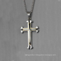 Wholesale simple pendant design,double enamel cross pendant jewelry